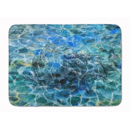 Jensendistributionservices Hermit Crab Under Water Machine Washable Memory Foam Mat MI2552458